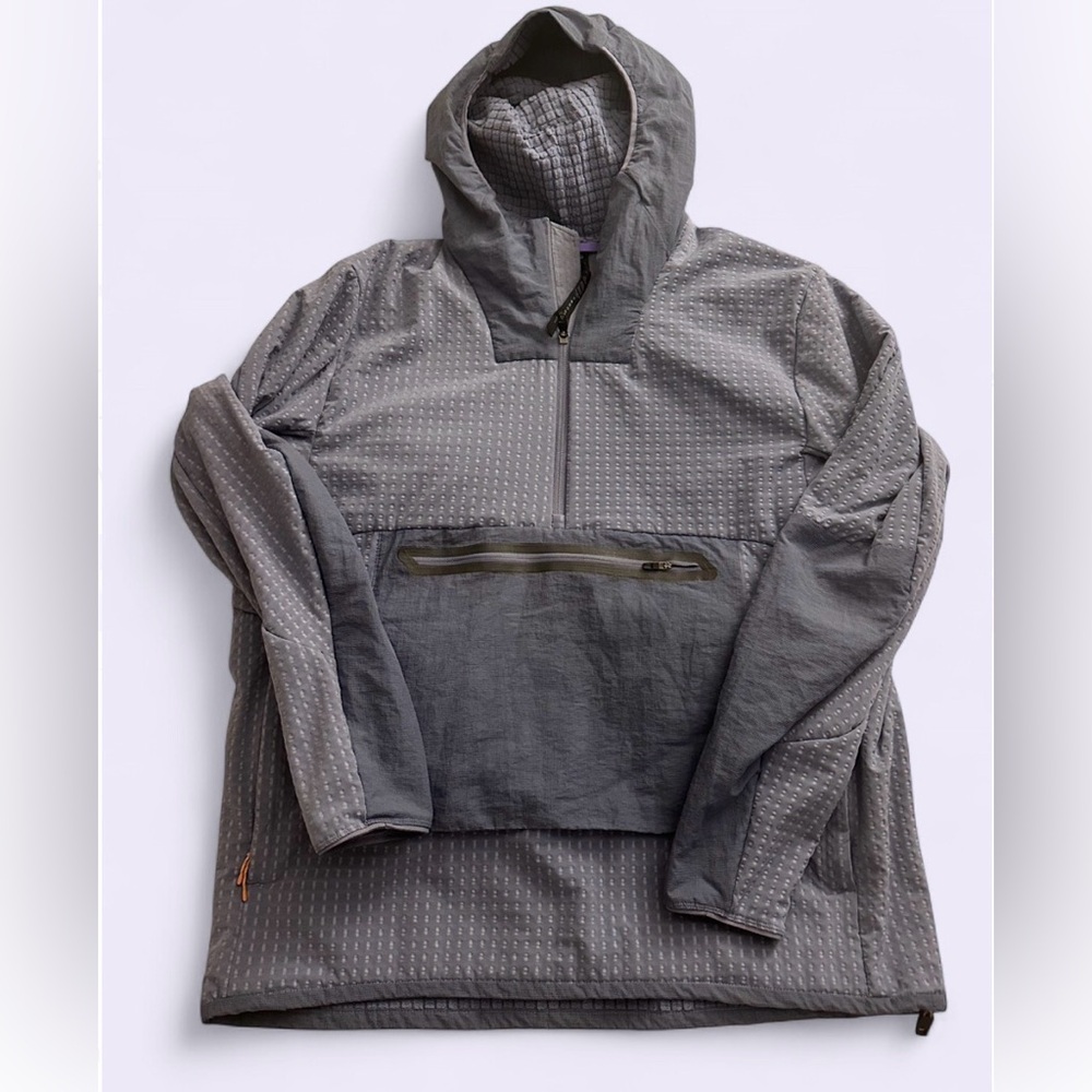 Lululemon Water Repellant Fleece Hiking Anorak Men's Large Pullover Blue/Purple